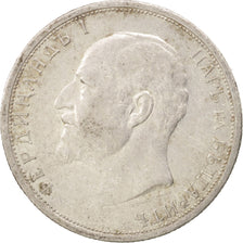 BULGARIA, 50 Stotinki, 1912, KM #30, AU(50-53), Silver, 18.06, 2.48
