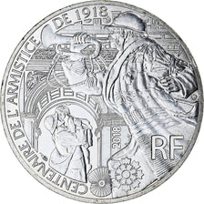 France, 10 Euro, Centenaire de l'Armistice, 2018, MS(65-70), Silver