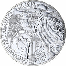 France, 10 Euro, Centenaire de l'Armistice, 2018, MS(65-70), Silver