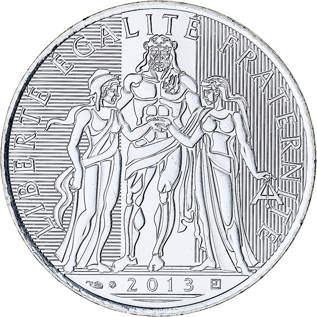 Francja, 10 Euro, 2013, Monnaie de Paris, Hercule, MS(65-70), Srebro