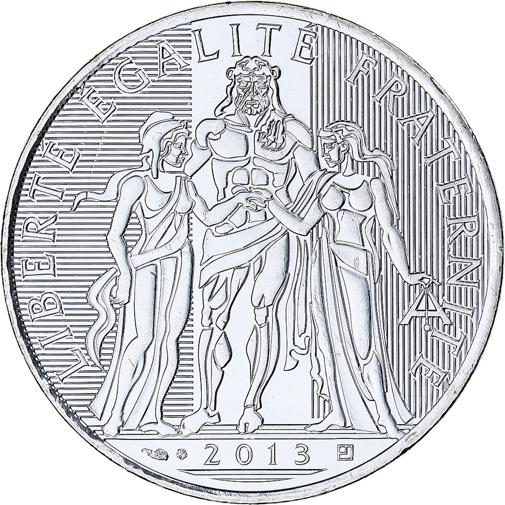 Francja, 10 Euro, 2013, Monnaie de Paris, Hercule, MS(65-70), Srebro