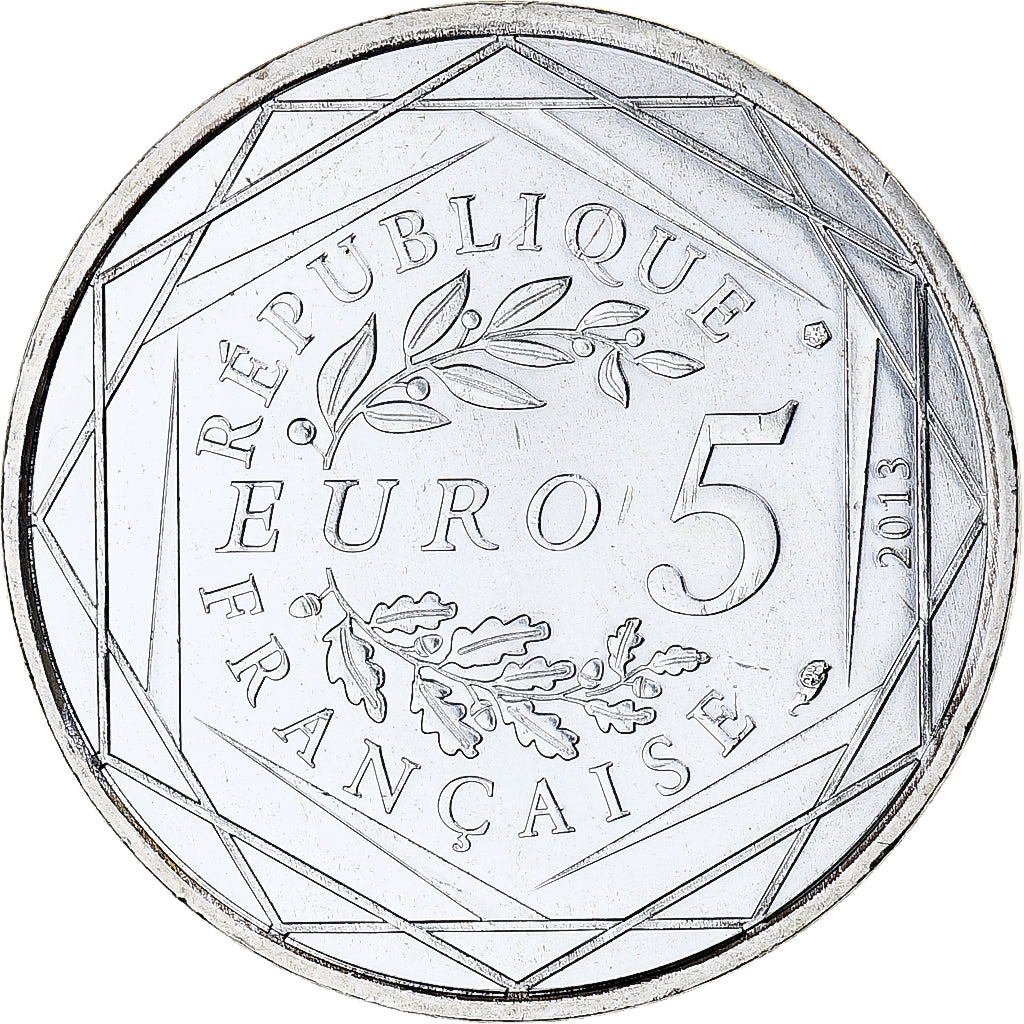 France, 5 Euro, Egalité, 2013, MS(65-70), Silver, Gadoury:EU646