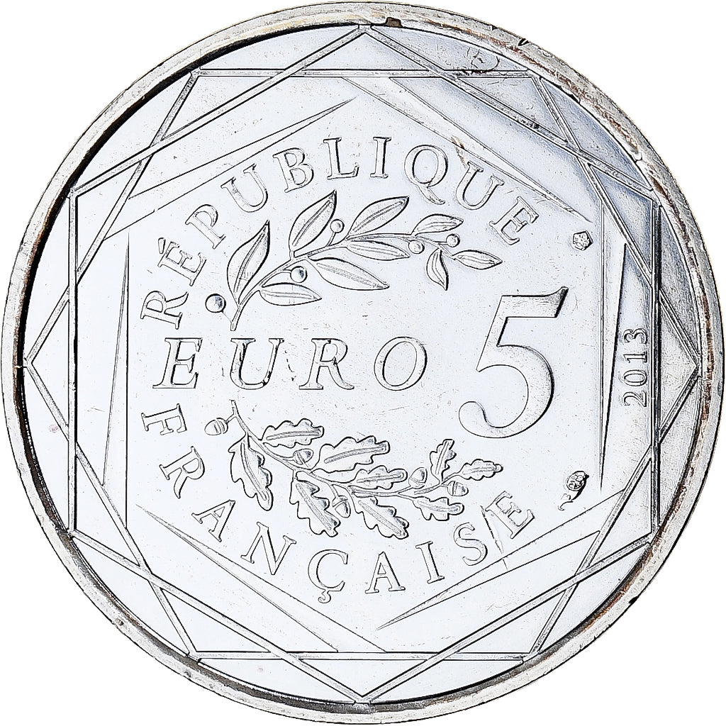 France, 5 Euro, Fraternité, 2013, MS(65-70), Silver, Gadoury:EU647