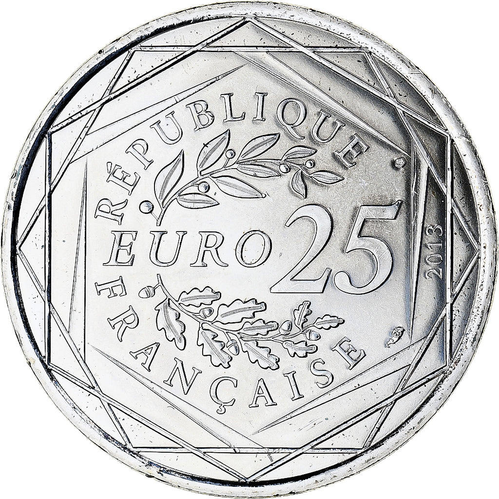 France, 25 Euro, Laicité, 2013, MS(65-70), Silver