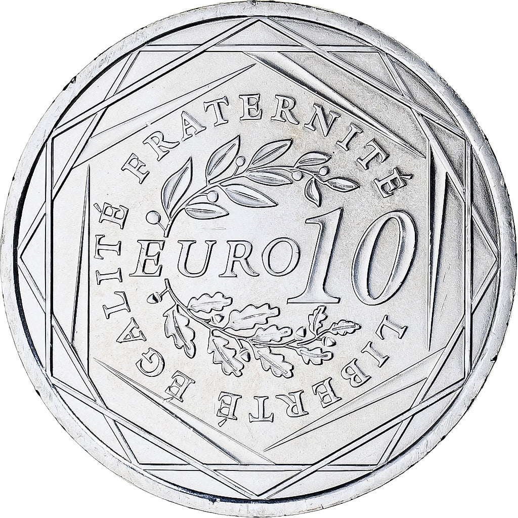 Francja, 10 Euro, 2009, Monnaie de Paris, Semeuse, MS(65-70), Srebro