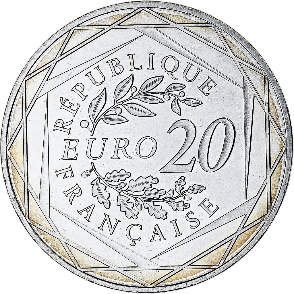 France, 20 Euro, Liberté, 2017, Monnaie de Paris, MS(64), Silver