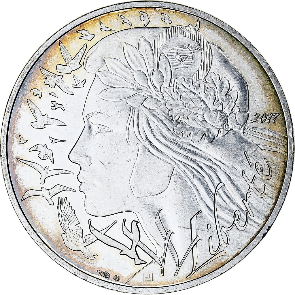 France, 20 Euro, Liberté, 2017, Monnaie de Paris, MS(64), Silver