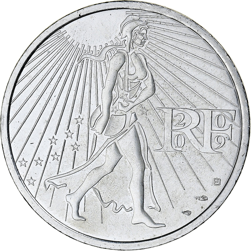 France, 25 Euro, 2009, Semeuse, SPL+, Argent, Gadoury:EU338, KM:1581