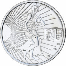 France, 10 Euro, 2009, Monnaie de Paris, Semeuse, MS(64), Silver