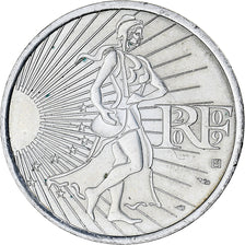 France, 10 Euro, 2009, Monnaie de Paris, Semeuse, MS(64), Silver