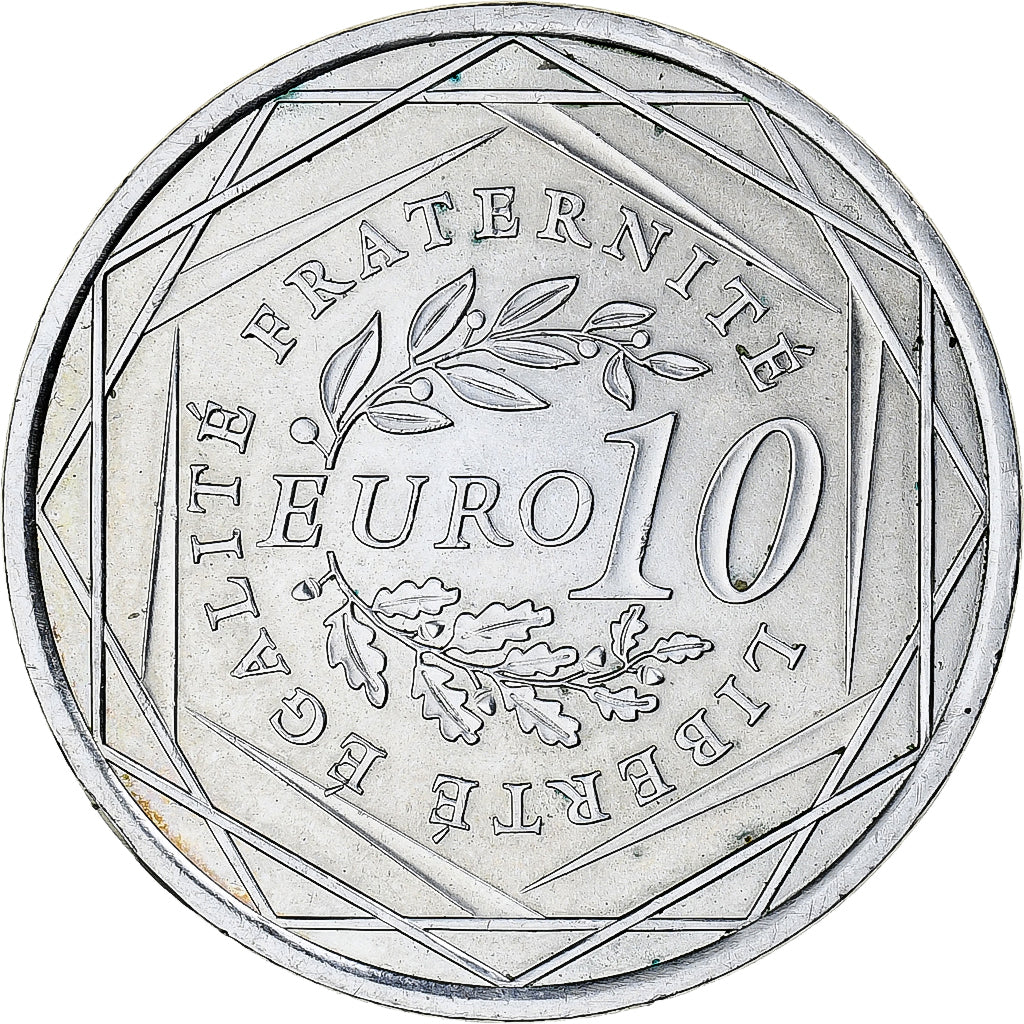 Francja, 10 Euro, 2009, Monnaie de Paris, Semeuse, MS(64), Srebro