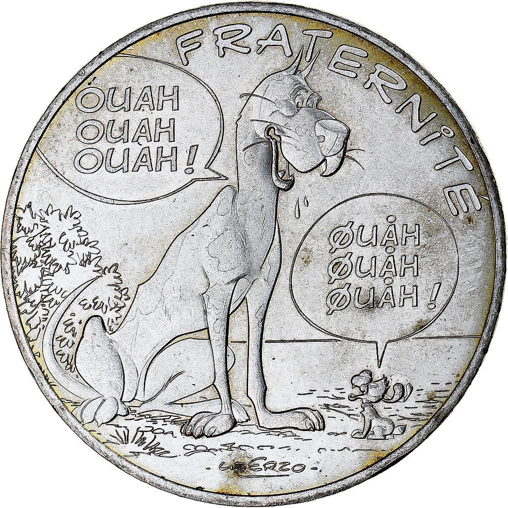 France, 10 Euro, 2015, Monnaie de Paris, Asterix - Fraternité, MS(63), Silver