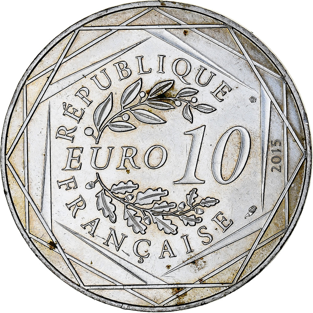 France, 10 Euro, 2015, Monnaie de Paris, Asterix - Fraternité, MS(63), Silver