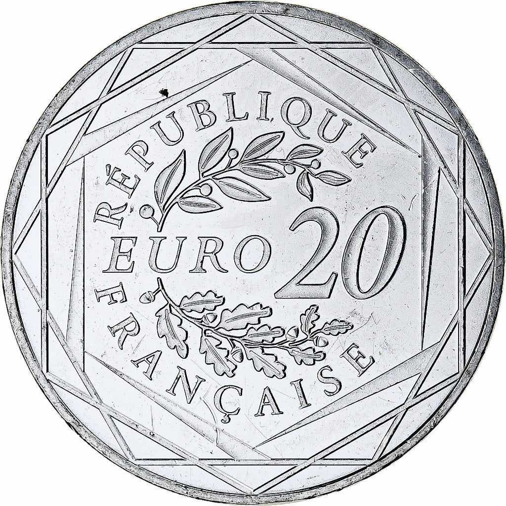France, 20 Euro, Marianne, Liberté, 2017, Paris, MS(64), Silver