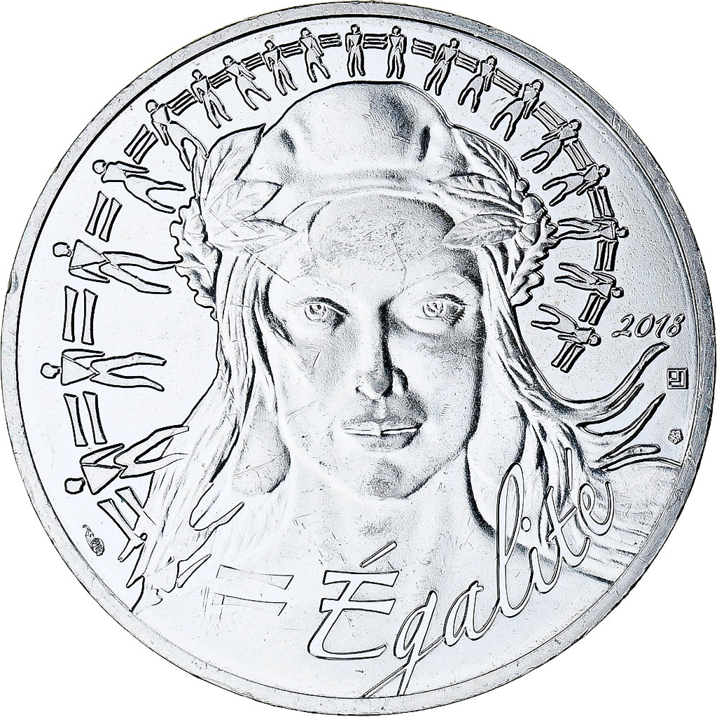 France, 20 Euro, Marianne, Egalité, 2018, Paris, MS(64), Silver