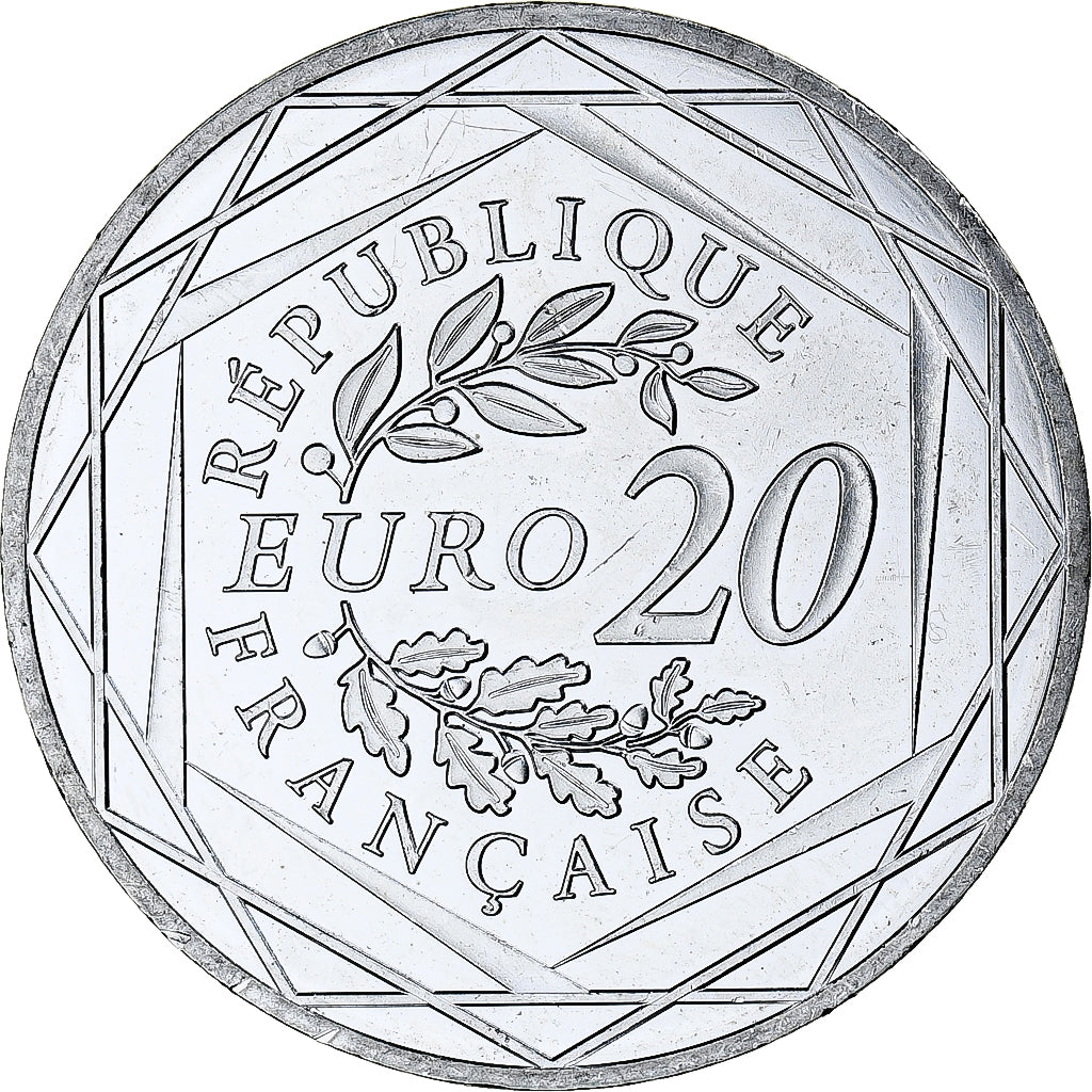 France, 20 Euro, Marianne, Egalité, 2018, Paris, MS(64), Silver