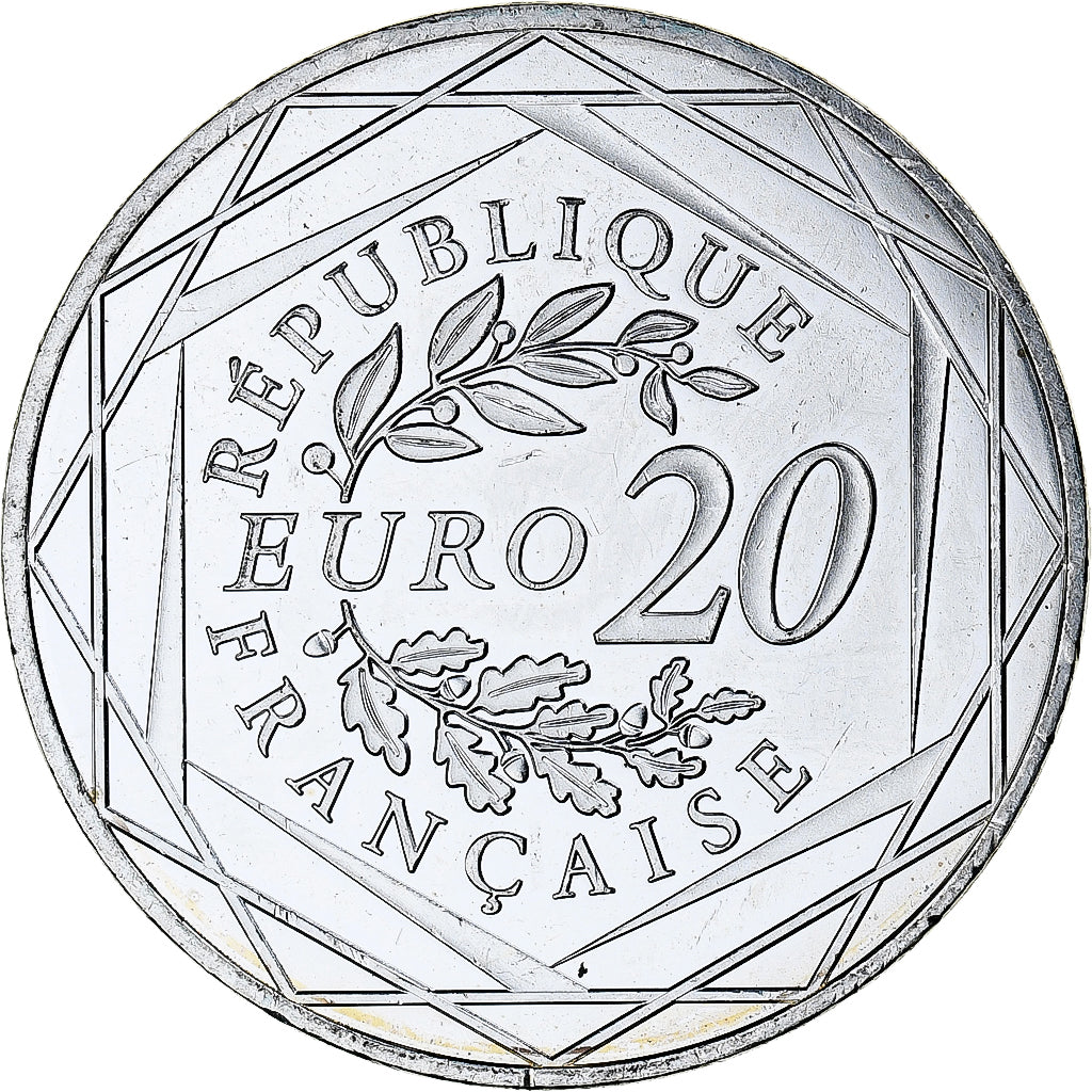 France, 20 Euro, Marianne, Fraternité, 2019, Paris, MS(64), Silver