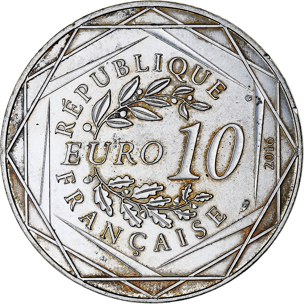 France, 10 Euro, Petit prince fait du cinéma, 2016, Paris, MS(63), Silver