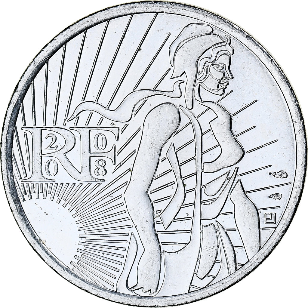 Frankreich, Semeuse, 5 Euro, 2008, Monnaie de Paris, UNZ+, Silber, KM:1534