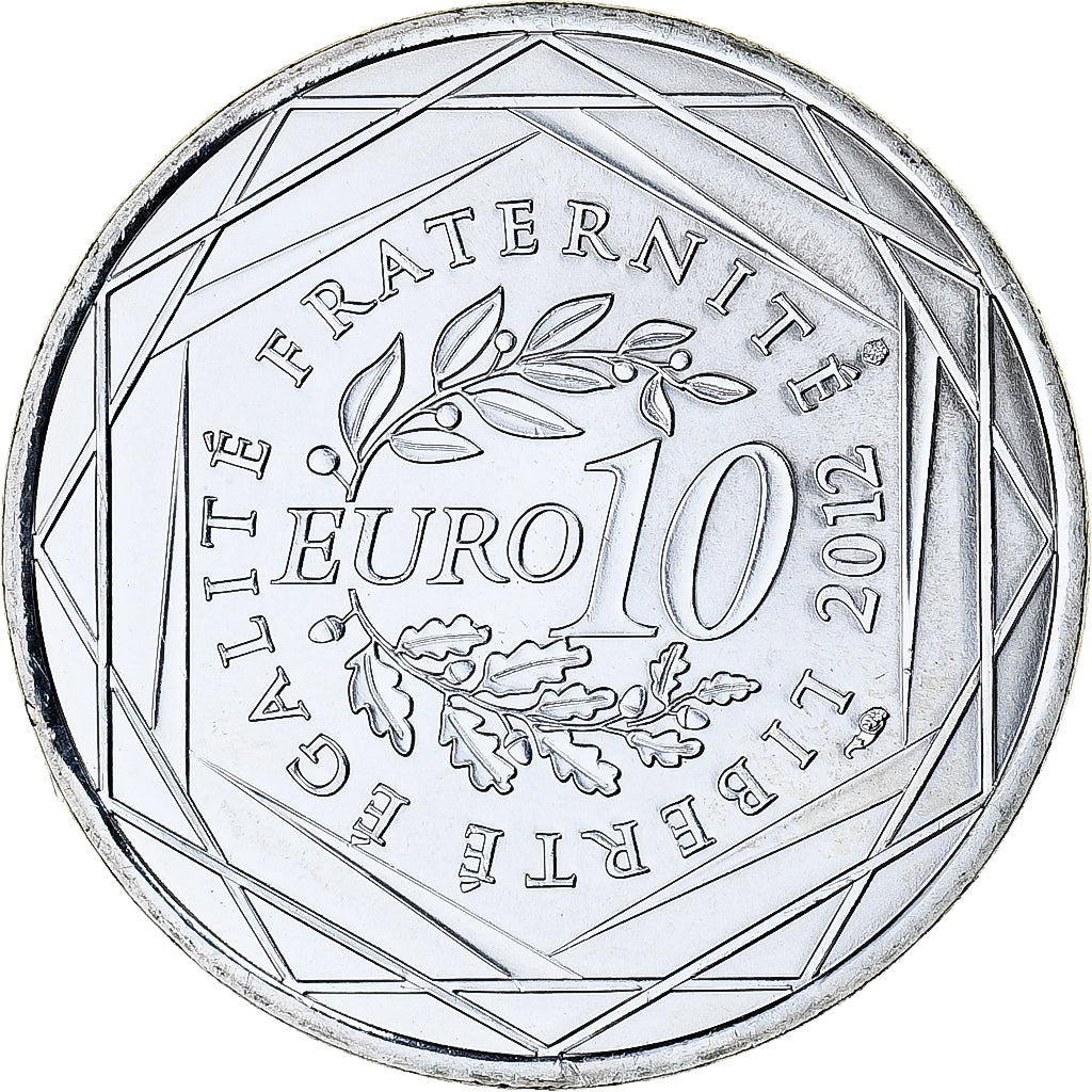 France, 10 Euro, Picardie, 2012, Paris, MS(64), Silver, KM:1882