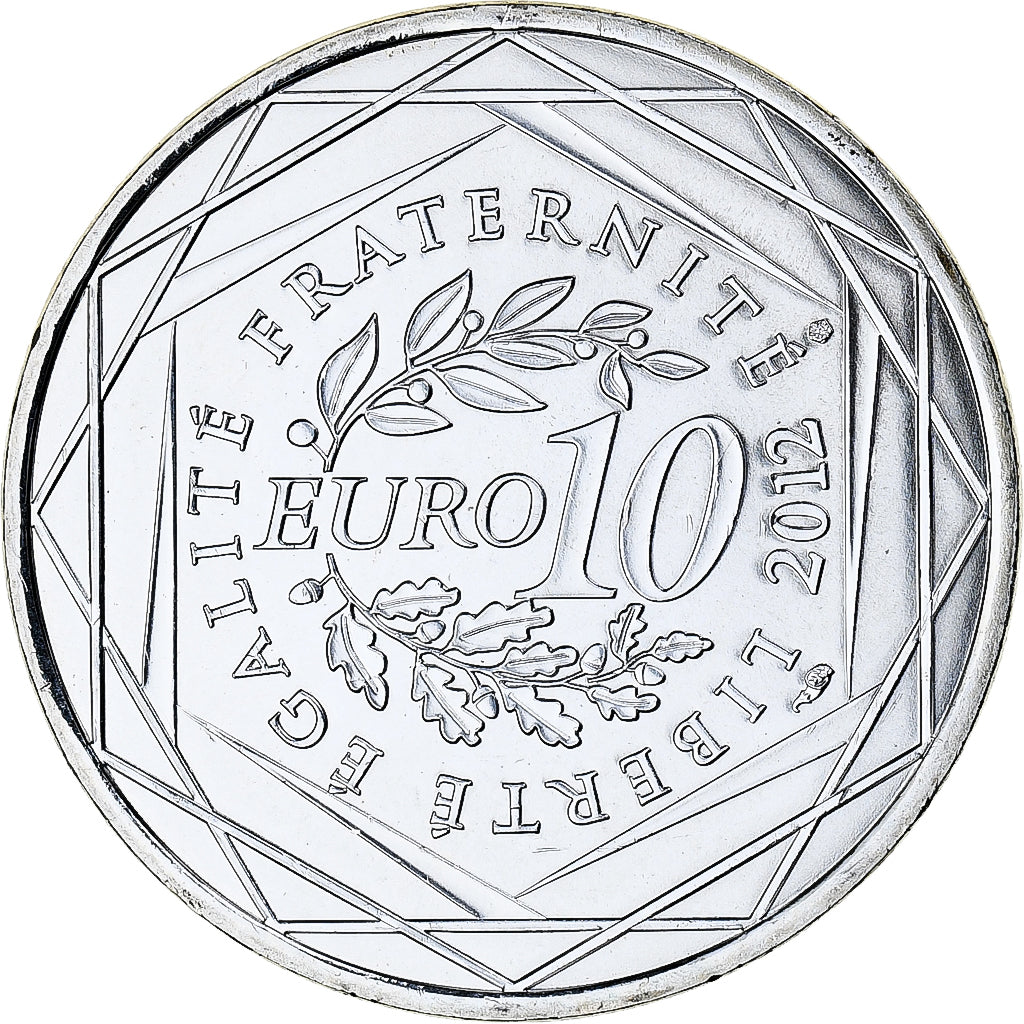 France, 10 Euro, Picardie, 2012, Paris, MS(65-70), Silver, KM:1882
