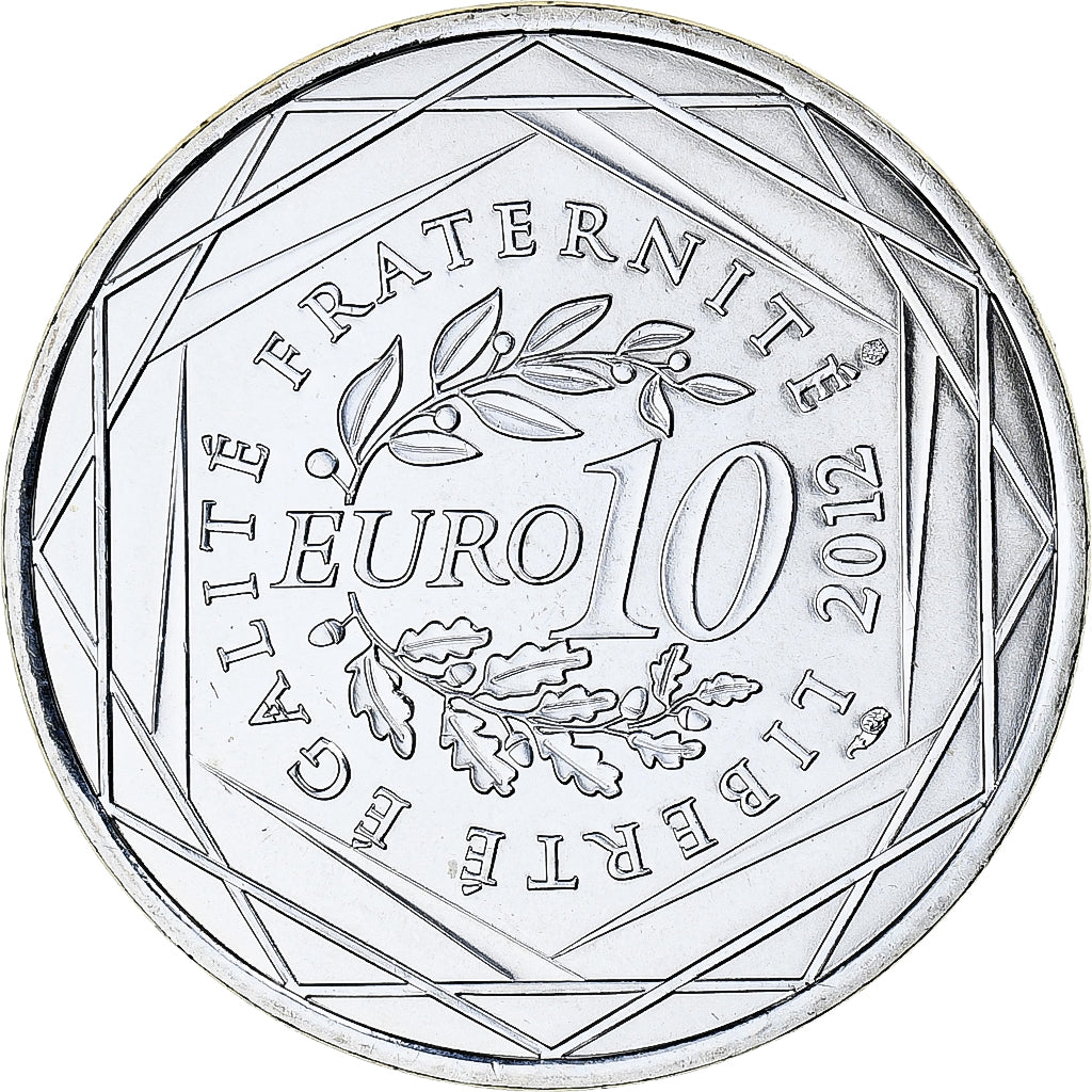 France, 10 Euro, Picardie, 2012, Paris, MS(65-70), Silver, KM:1882