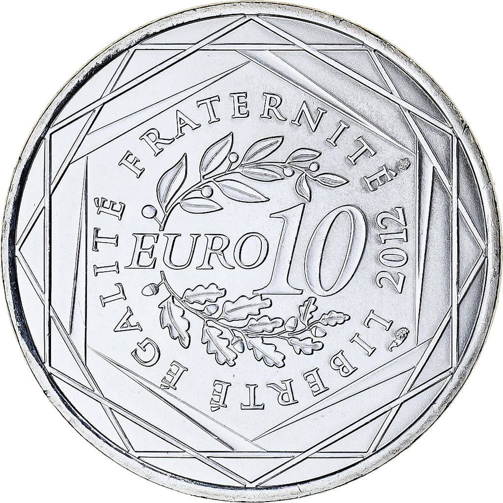 France, 10 Euro, Picardie, 2012, Paris, MS(65-70), Silver, KM:1882