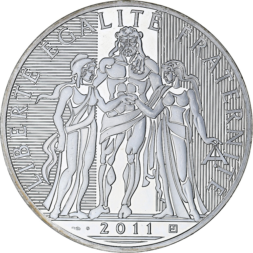 France, 100 Euro, 2011, Paris, MS(64), Silver, Gadoury:EU455, KM:1724
