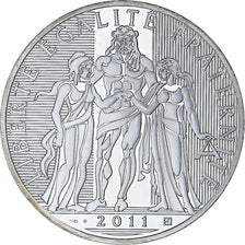 France, 100 Euro, 2011, Paris, MS(64), Silver, Gadoury:EU455, KM:1724