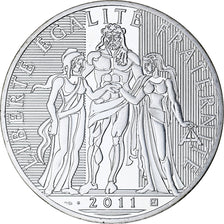 France, 100 Euro, 2011, Paris, MS(64), Silver, Gadoury:EU455, KM:1724