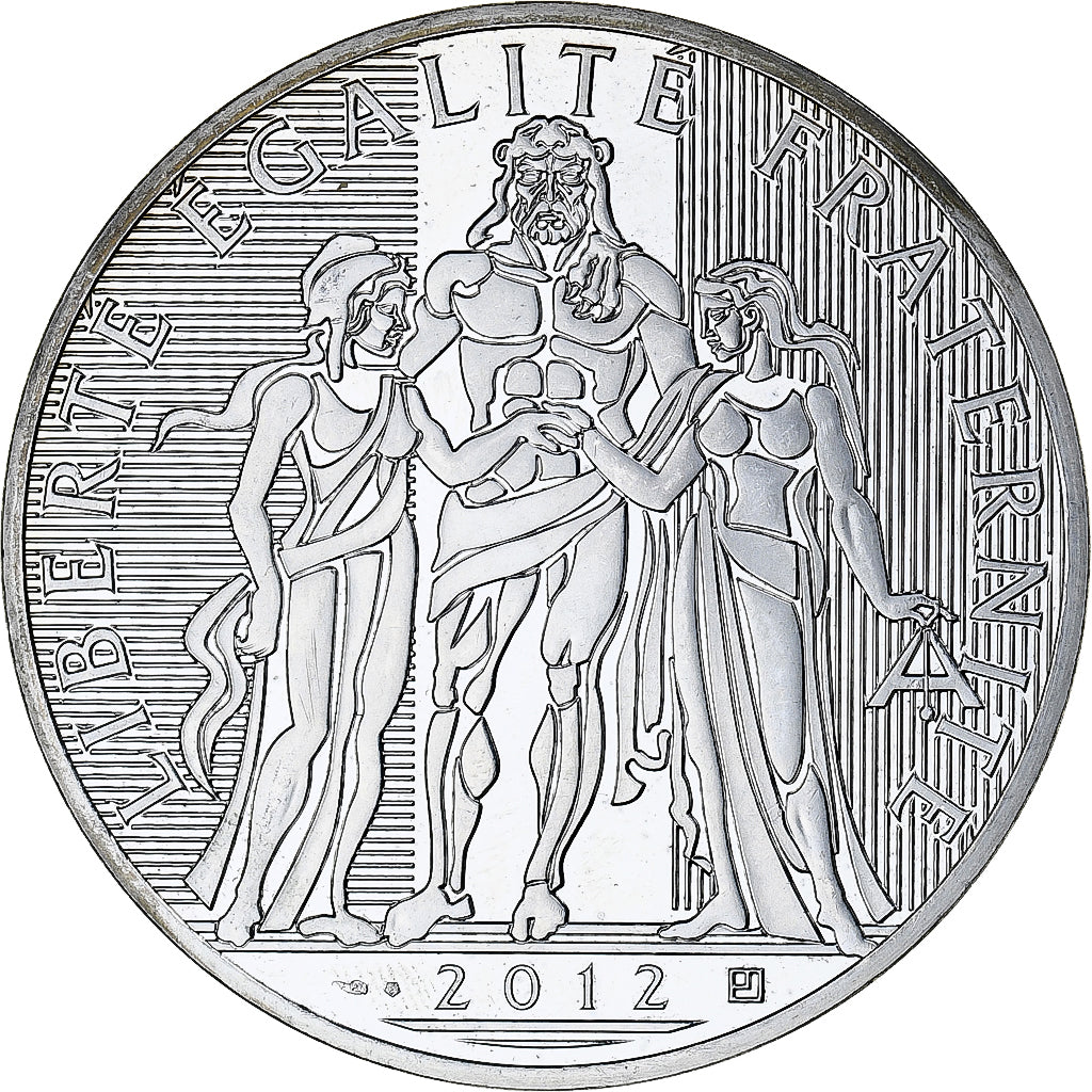France, 100 Euro, Hercule, 2012, Paris, MS(64), Silver, Gadoury:EU517, KM:1724
