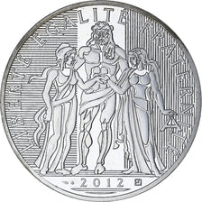 France, 100 Euro, Hercule, 2012, Paris, MS(64), Silver, Gadoury:EU517, KM:1724