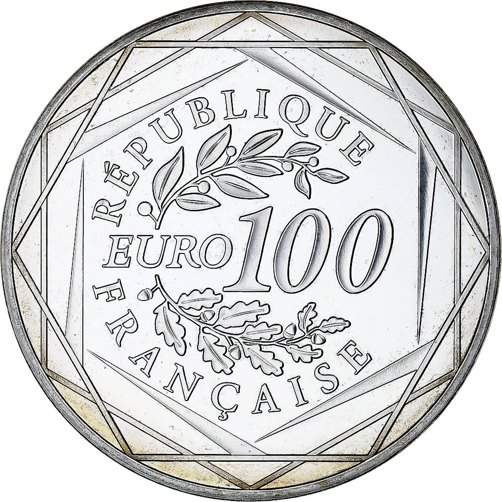 France, 100 Euro, Hercule, 2012, Paris, MS(64), Silver, Gadoury:EU517, KM:1724