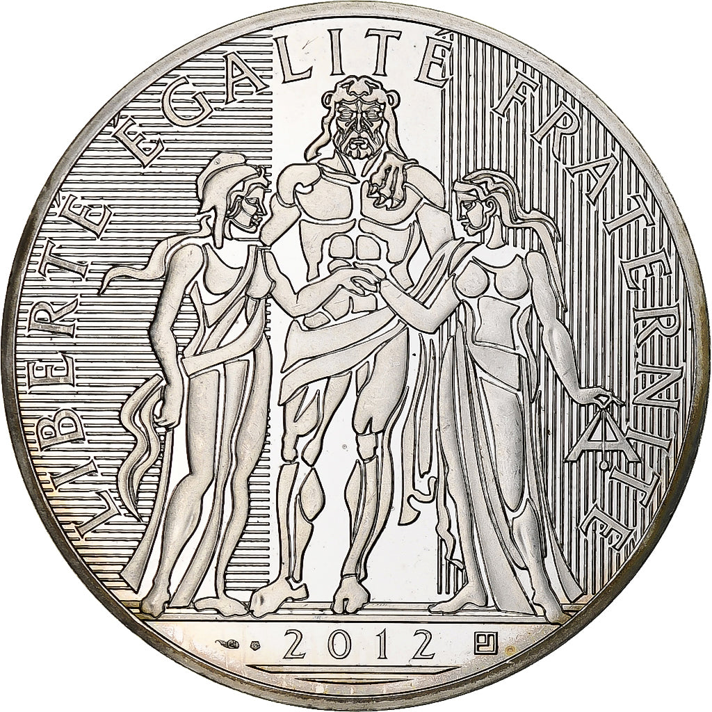 France, 100 Euro, Hercule, 2012, Paris, MS(64), Silver, Gadoury:EU517, KM:1724