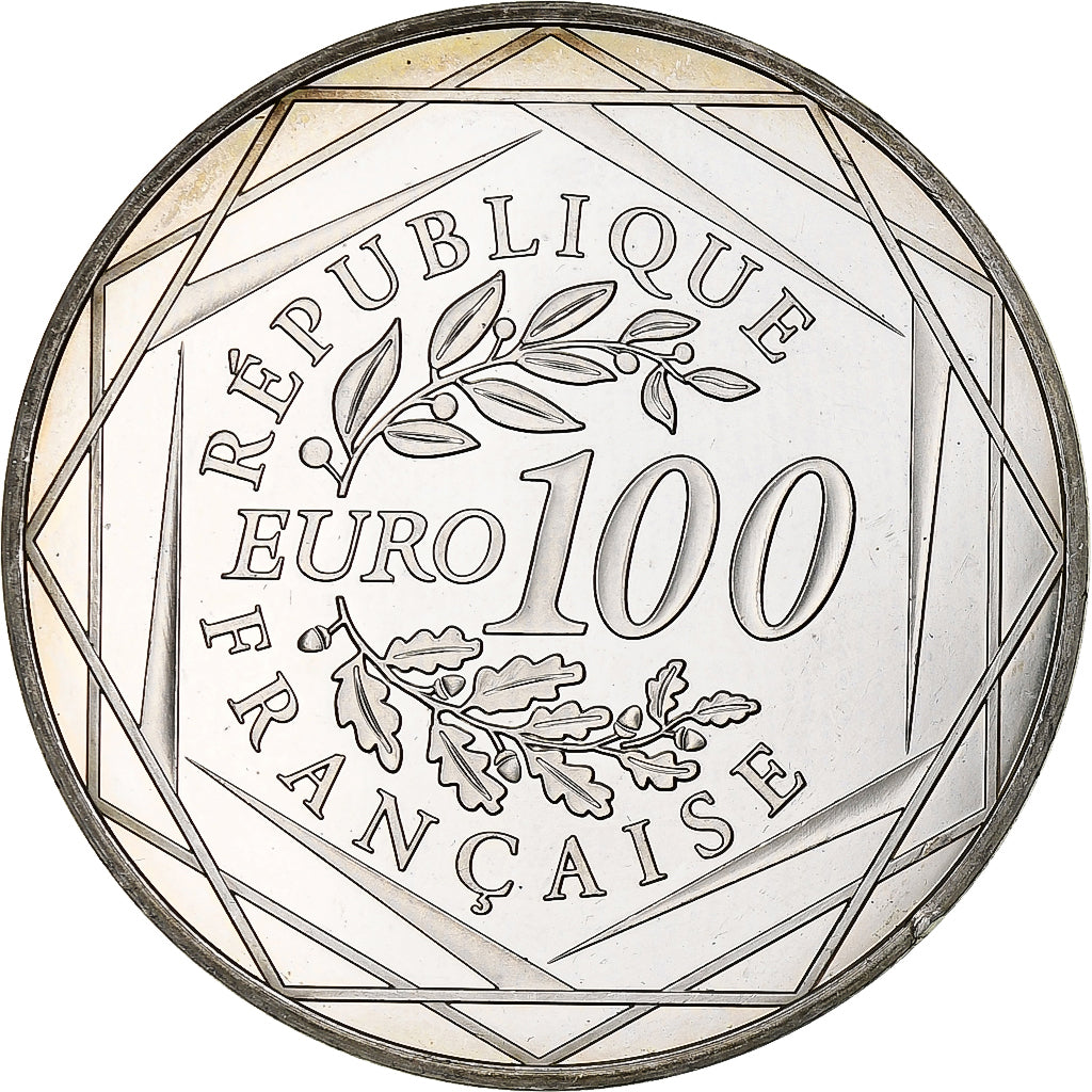 France, 100 Euro, Hercule, 2012, Paris, MS(64), Silver, Gadoury:EU517, KM:1724