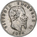 Moneta, Italia, Vittorio Emanuele II, 5 Lire, 1874, Milan, MB+, Argento, KM:8.3
