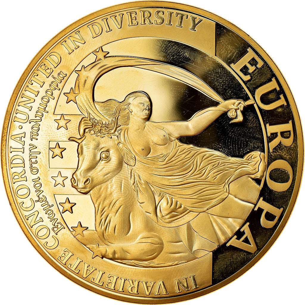 France, Medal, Europa, Monaco, MS(65-70), Copper Gilt