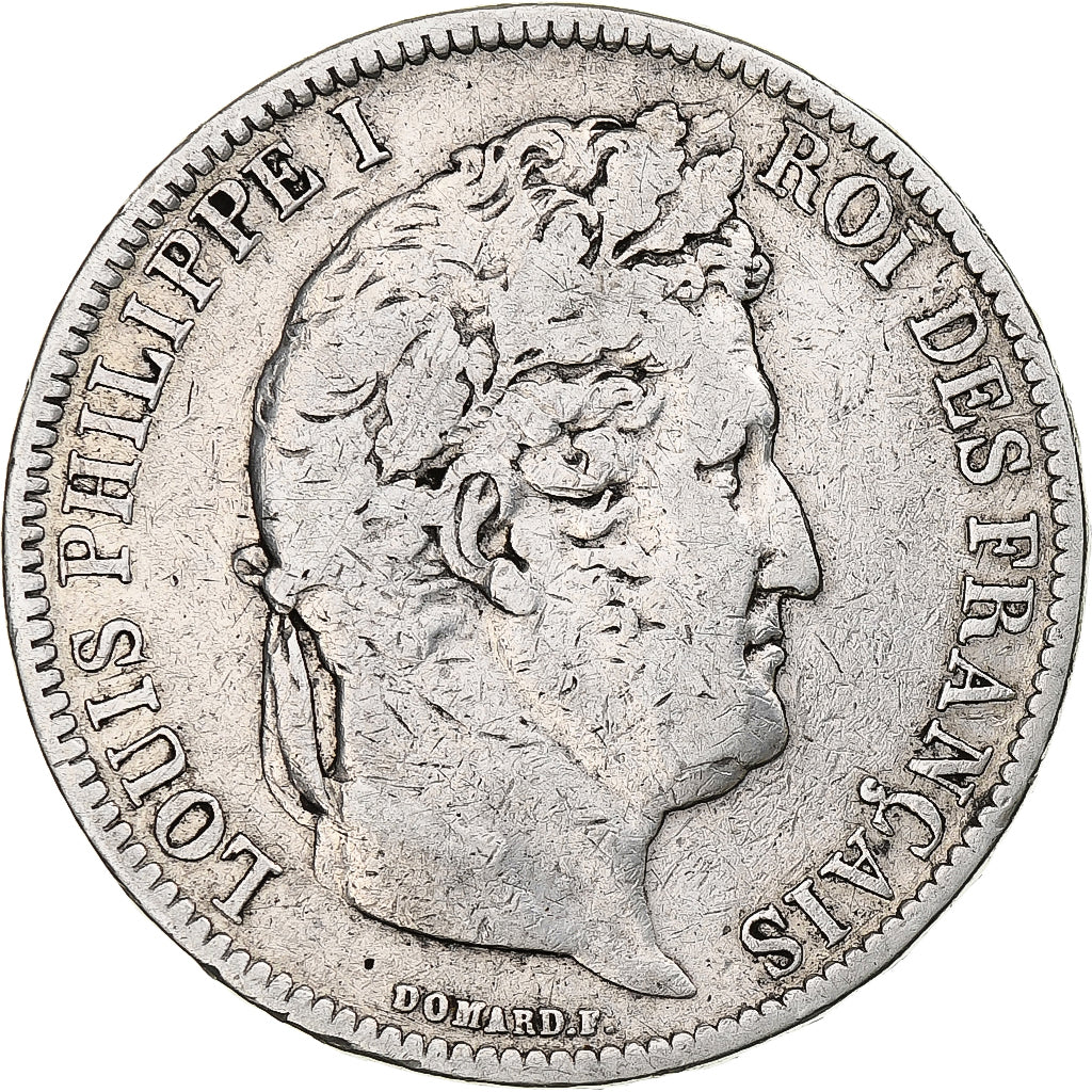Moneta, Francia, Louis-Philippe, 5 Francs, 1831, Nantes, MB, Argento, KM:745.12