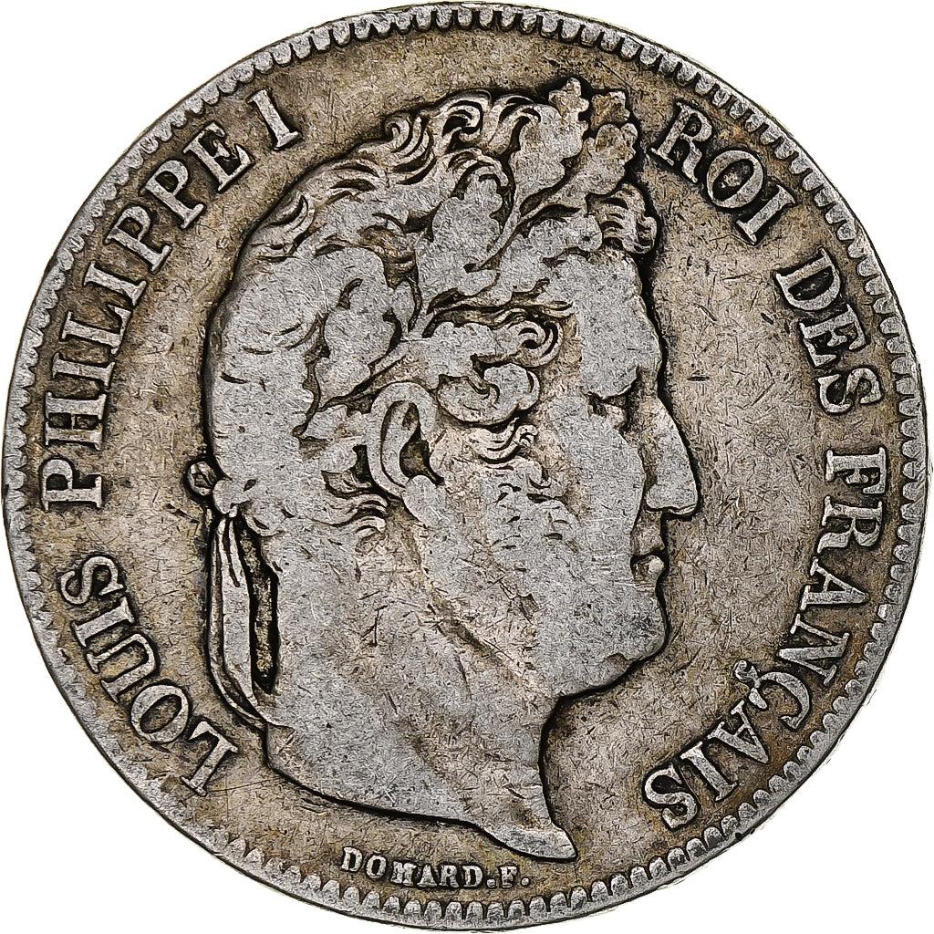 Moneta, Francia, Louis-Philippe, 5 Francs, 1832, Bordeaux, MB, Argento