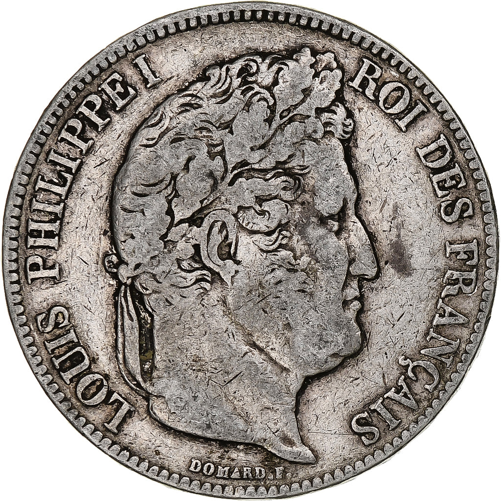 Coin, France, Louis-Philippe, 5 Francs, 1833, Paris, VF(30-35), Silver