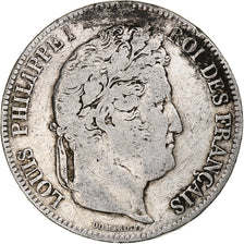 Coin, France, Louis-Philippe, 5 Francs, 1833, Rouen, VF(30-35), Silver