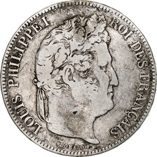 Coin, France, Louis-Philippe, 5 Francs, 1834, Nantes, VF(20-25), Silver