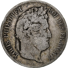 Coin, France, Louis-Philippe, 5 Francs, 1834, Lille, VF(20-25), Silver