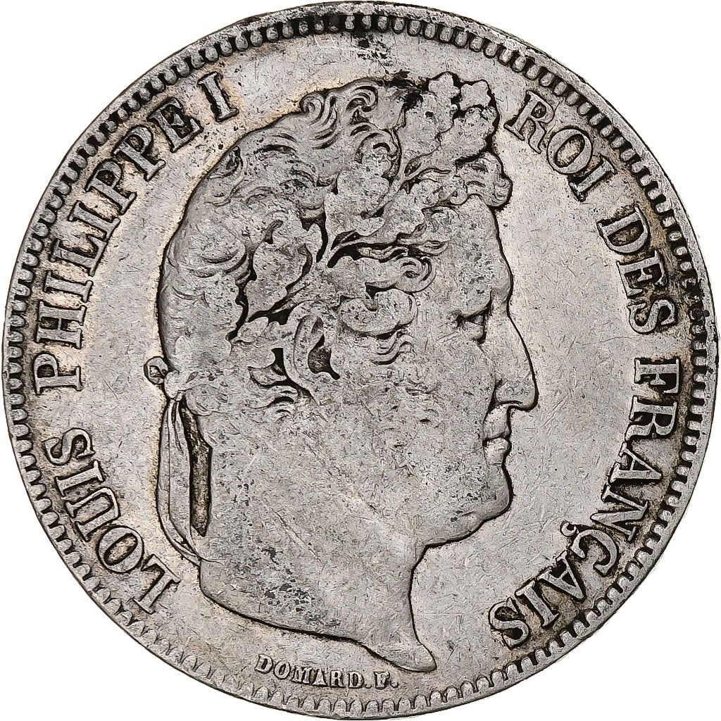 Coin, France, Louis-Philippe, 5 Francs, 1834, Lille, VF(20-25), Silver