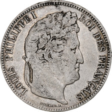 Coin, France, Louis-Philippe, 5 Francs, 1834, Lille, VF(20-25), Silver