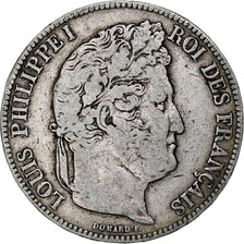 Münze, Frankreich, Louis-Philippe, 5 Francs, 1840, Rouen, S+, Silber, KM:749.2