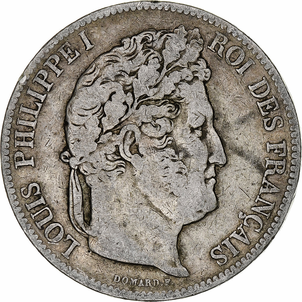 Coin, France, Louis-Philippe, 5 Francs, 1841, Strasbourg, VF(30-35), Silver