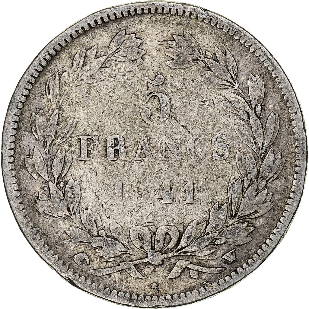 Monnaie, France, Louis-Philippe, 5 Francs, 1841, Lille, TB, Argent, Gadoury:678