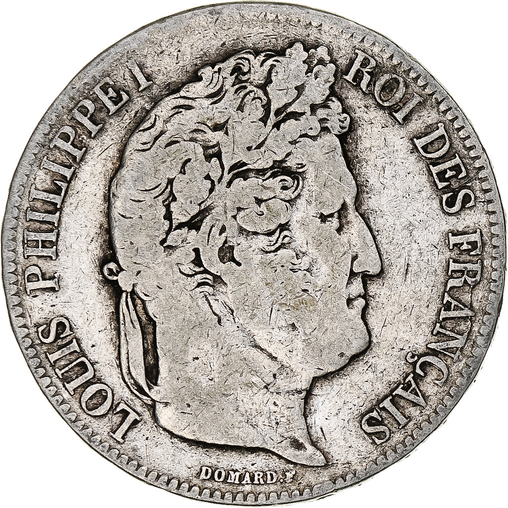 Moneta, Francia, Louis-Philippe, 5 Francs, 1842, Lille, MB, Argento, KM:749.13