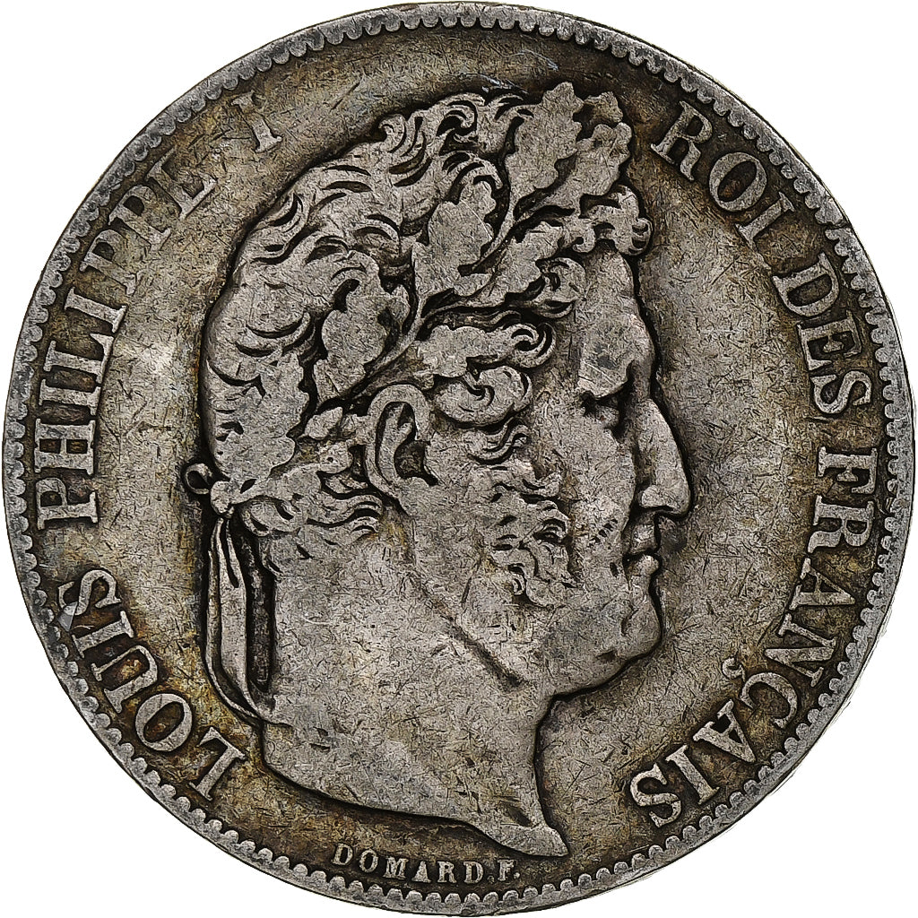 Francja, 5 Francs, Louis-Philippe, 1845, Lille, Srebro, VF(30-35), Gadoury:678a